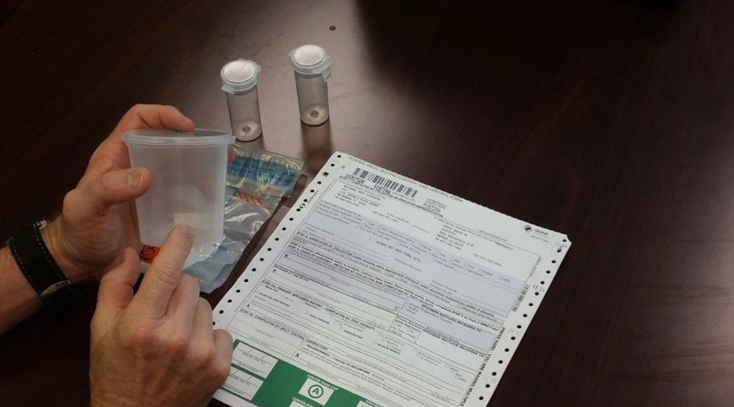 Specimen collection supplies and federal drug testing custody and control form
